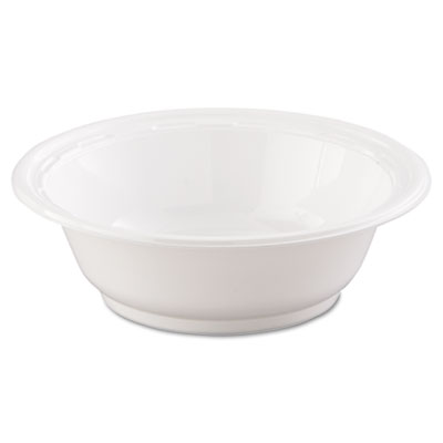 Dart Plastic Bowls, 10-12 Ounces, White, Round, 125/Pack