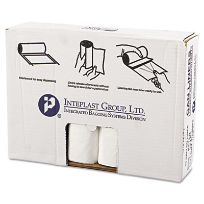 Inteplast Group High-Density
Can Liner, 33 x 39,
33-Gallon, 16 Micron
Equivalent, Clear, 25/Roll