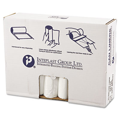 Inteplast Group High-Density
Can Liner, 33 x 39,
33-Gallon, 11 Micron
Equivalent, Clear, 25/Roll