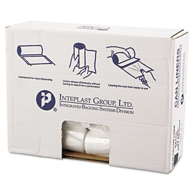 Inteplast Group High-Density
Can Liner, 24 x 31,
16-Gallon, 8 Micron
Equivalent, Clear, 50/Roll