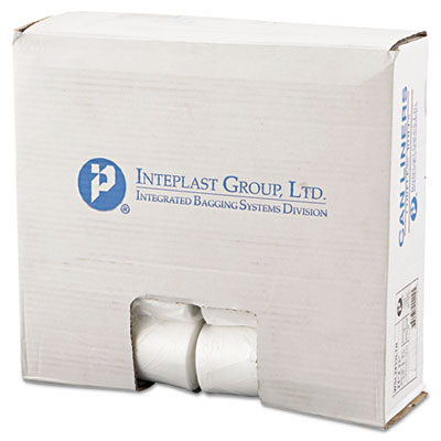 Inteplast Group Low-Density
Can Liner, 24 x 33,
16-Gallon, .35 Mil, Clear,
50/Roll