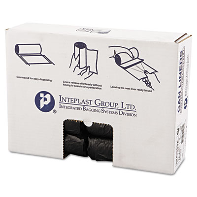 Inteplast Group High-Density
Can Liner, 24 x 33,
16-Gallon, 6 Micron, Black