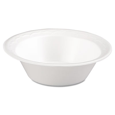 Genpak Celebrity Foam Bowls,
12 Ounces, White, Round,
125/Pack