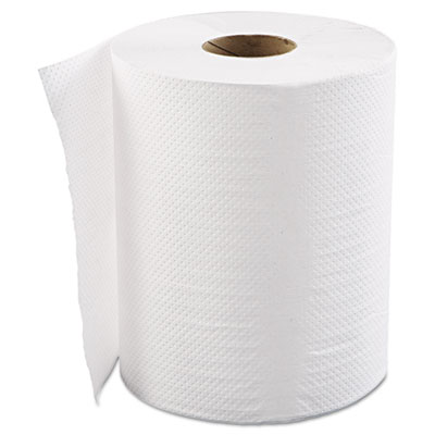 GEN Hardwound Roll Towels, 1-Ply, 8&quot; x 600ft, White