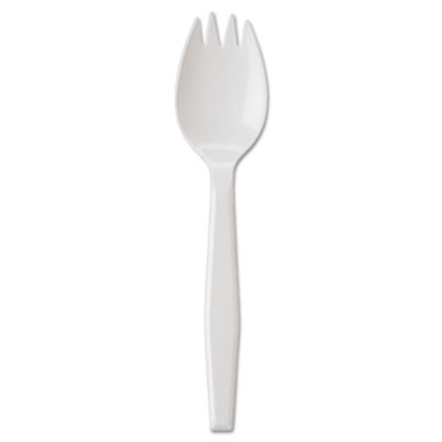 GEN Medium-Weight Cutlery, 6 1/4&quot;, Spork, White