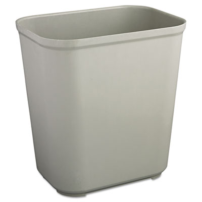 Rubbermaid Commercial
Fire-Res. Wastebasket,
Rectangular, Fiberglass, 7
gal, Gray