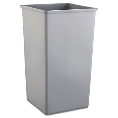 Rubbermaid Commercial
Untouchable Waste Container,
Square, Plastic, 50 gal, Gray