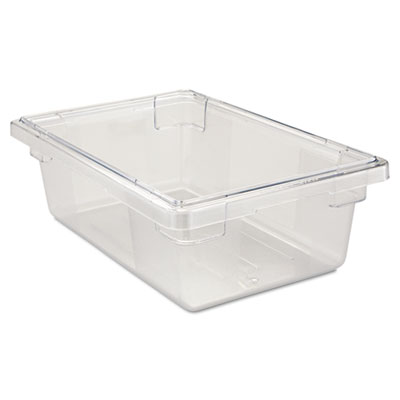 Rubbermaid Commercial
Food/Tote Boxes, 3 1/2gal,
18w x 12d x 6h, Clear