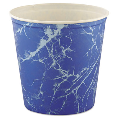 SOLO Cup Company Double
Wrapped Paper Bucket, Waxed,
Blue Marble, 165 oz