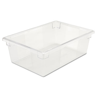 Rubbermaid Commercial
Food/Tote Boxes, 12 1/2gal,
26w x 18d x 9h, Clear