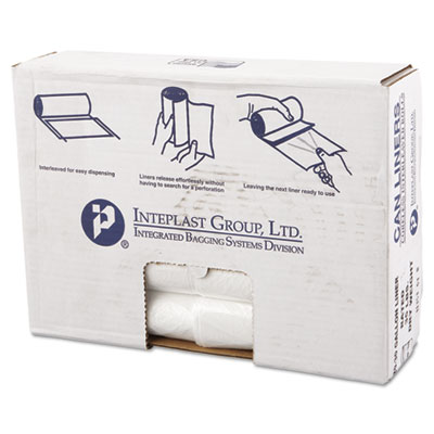 Inteplast Group High-Density
Can Liner, 30 x 36,
30-Gallon, 13 Micron
Equivalent, Clear, 25/Roll