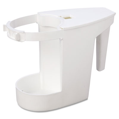 Impact Toilet Caddy &amp; Brush,
White, Caddy: 8-In Length x
4-In Wide, Brush: 6-In. Length