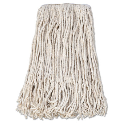 Boardwalk Mop Head, Cotton, Cut-End, White, 4-Ply, #24
