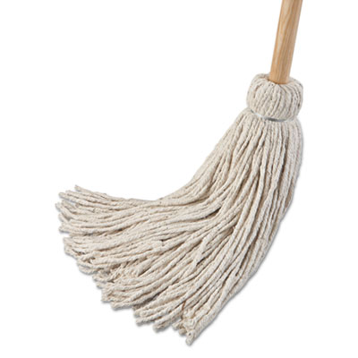 UNISAN Deck Mop w/Wooden
Handle, 24 oz. Cotton Fiber
Head