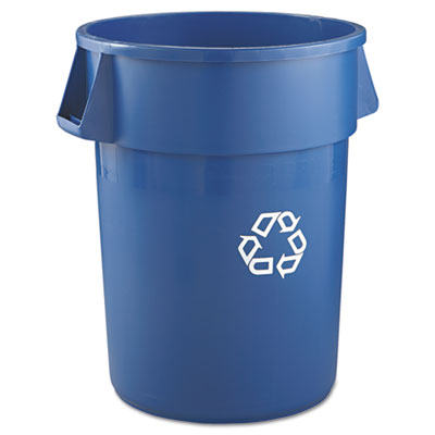 Rubbermaid Commercial Brute
Recycling Container, Round,
44 gal, Blue