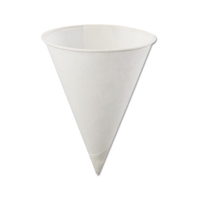 Konie Rolled-Rim Paper Cone
Cups, 4oz, White