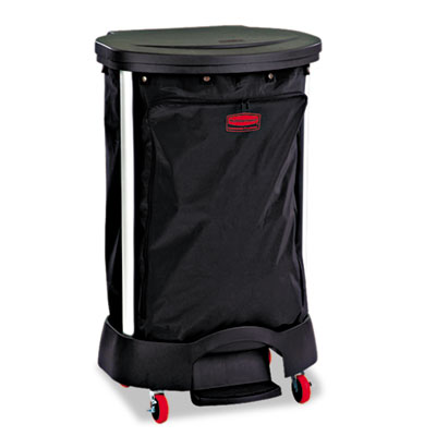 Rubbermaid Commercial Linen
Hamper Bag, 13 3/8w x 19 7/8d
x 29 1/4h, PVC-Lined Nylon,
Black