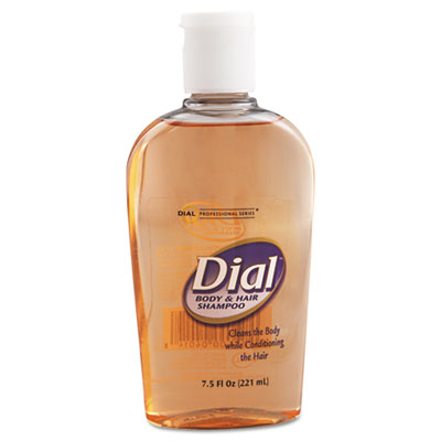 Dial Body &amp; Hair Shampoo,
Peach Scent, Clear Amber, 7.5
oz Flip Cap Dcor Bottle