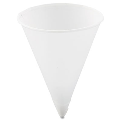 SOLO Cup Company Cone Water Cups, Paper 4 oz, Rolled Rim