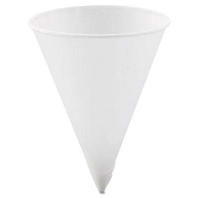 SOLO Cup Company Cone Water Cups, Paper, 4.25 oz, Rolled