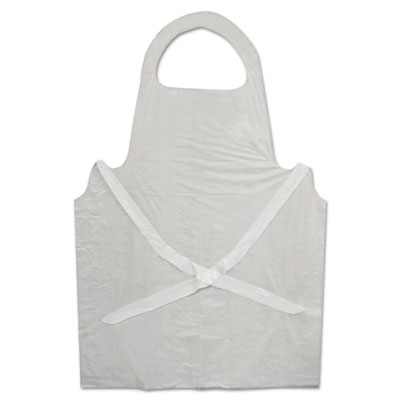 Boardwalk Disposable Apron,
Polypropylene, White