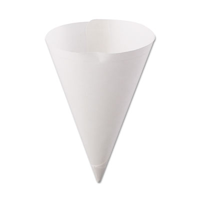 Konie Straight-Edge Paper Cone Cups, 7oz, White