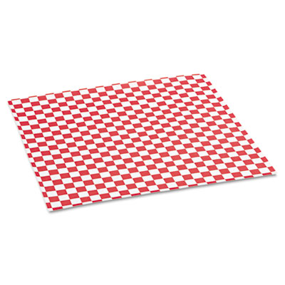 Bagcraft Papercon
Grease-Resistant Paper
Wrap/Liners, 12 x 12, Red
Check, 1000 Sheets/Box