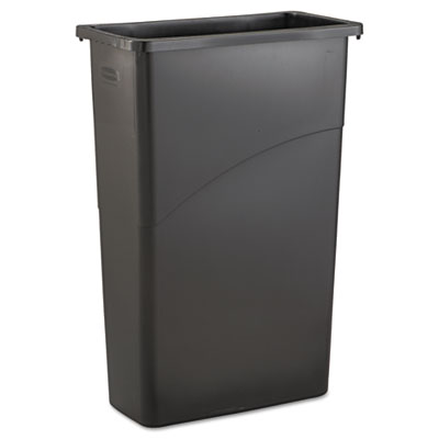 Rubbermaid Commercial Slim
Jim Waste Receptacle,
Rectangular, Plastic,23 gal,
Black