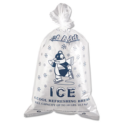 Inteplast Group Ice Bag, 12 x
21, 10-Pound Capacity, 1.50
Mil, Clear/Blue, 1000/Case