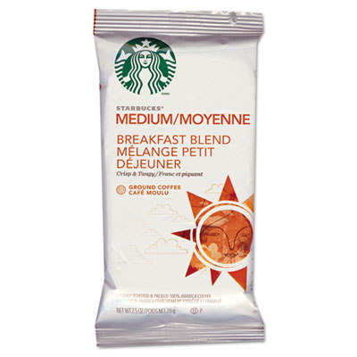 Starbucks Coffee, Breakfast
Blend, 2 1/2 oz Packet, 18/Box