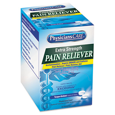 PhysiciansCare Extra-Strength
Pain Reliever, Two-Pill
Packets
