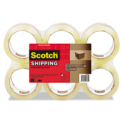 Scotch 3750 Commercial Grade
Packaging Tape, 1.88&quot; x
54.6yds, Clear, 6 Rolls per
Pack