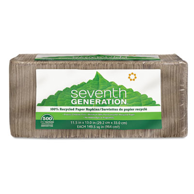 Seventh Generation 100%
Recycled Napkins, One-Ply
Luncheon Napkins, 11-1/2 x
15, Brown