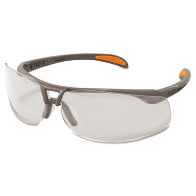 Uvex Protege Safety Eyewear,
Sandstone Frame, Clear Mirror
Lens