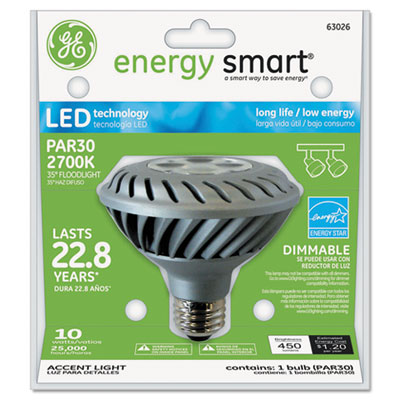 GE LED Flood Light Bulb, Par 30, 10 Watts