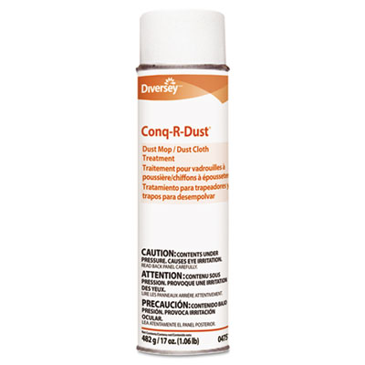 Diversey Conq-r-Dust Dust
Mop/Dust Cloth Treatment,
Amine Scent, 17oz Aerosol
