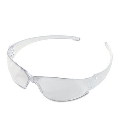 Crews Checkmate Wraparound
Safety Glasses, CLR
Polycarbonate Frame, Coated
Clear Lens