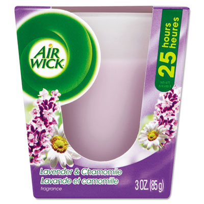 Air Wick Frosted Candle,
Lavender &amp; Chamomile, 3oz,
White