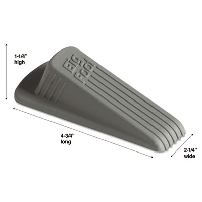 Master Caster Big Foot
Doorstop, No-Slip Rubber
Wedge, 2-1/4w x 4-3/4d x
1-1/4h, Gray