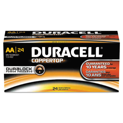 Duracell CopperTop Alkaline
Batteries with Duralock Power
Preserve Technology, AA