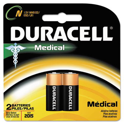 Duracell Coppertop Alkaline
Medical Battery, N, 1.5V,
2/Pack