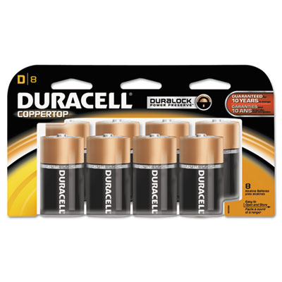 Duracell Coppertop Alkaline Batteries, D