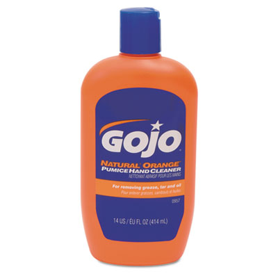 GOJO Natural Orange Pumice Hand Cleaner, 14 oz Bottle