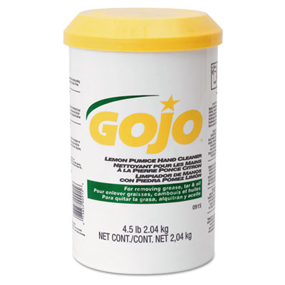 GOJO Lemon Pumice Hand
Cleaner, Lemon Scent, 4.5 lb
Tub