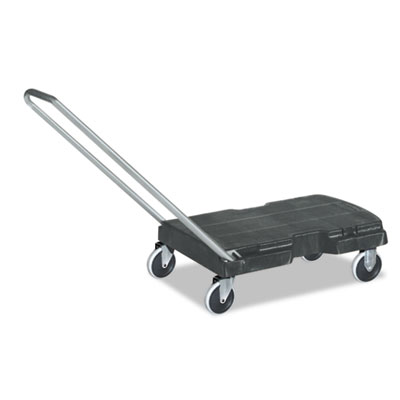 Rubbermaid Commercial
Straight Handle Triple
Trolley, 500lb, 20 1/2w x 32
1/2d x 35h, Black