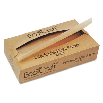 Bagcraft Papercon EcoCraft
Interfolded Soy Wax Deli
Sheets, 10 x 10 3/4, 500/Box