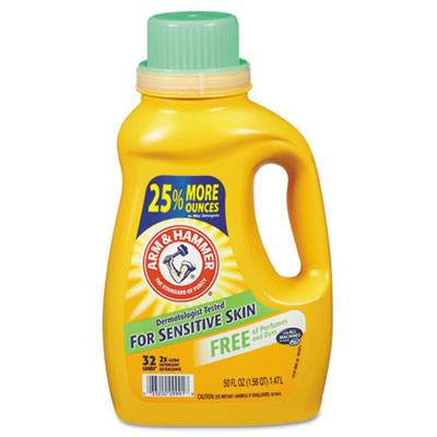 Arm &amp; Hammer HE Compatible
Liquid Detergent, Unscented,
50oz Bottle