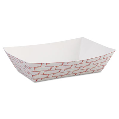 Boardwalk Paper Food Baskets,
6oz Capacity, Red/White