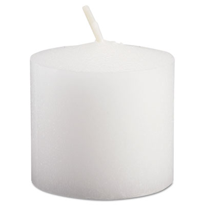 Fancy Heat Votive Candle,
White, 10 Hour Burn, 1-1/3
in, 72/Pack