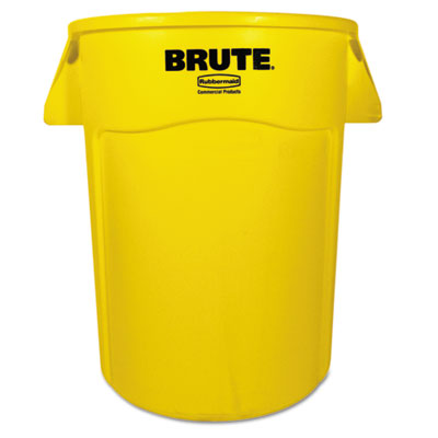 Rubbermaid Commercial Brute
Vented Trash Receptacle,
Round, 44 gal, Yellow